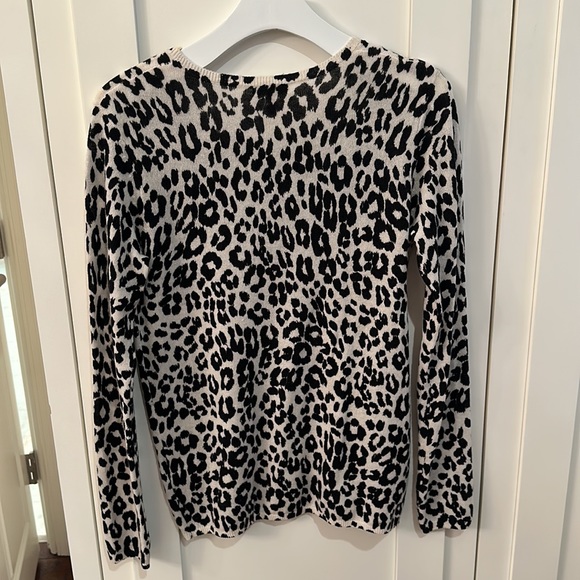 Joie size small black and white leopard print cashmere sweater - Picture 3 of 3